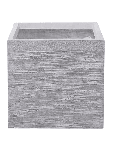 Beliani Outdoor Blumentopf PAROS in Grau - (W) 40 x (H) 38 x (L) 40 cm