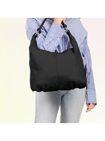 Toscanto Leder Schultertasche Toscanto Tasche schwarz ca. 45cm