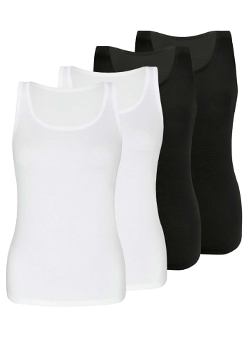 Sassa 4er Sparpack Top in black white