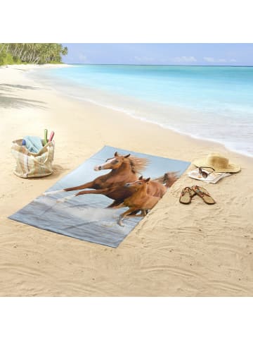 Good Morning Velours-Frottier Strandtuch Free in hellblau