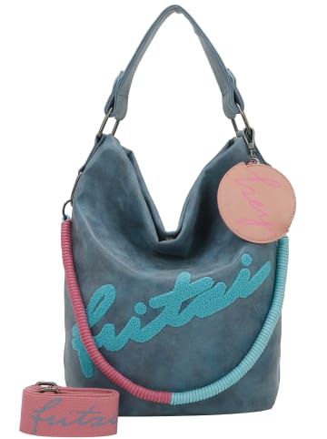 Fritzi aus Preußen Schultertasche Olga Limited Flocked in Blue Shell