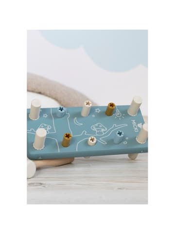 Micki Klopfbank Drache in blau