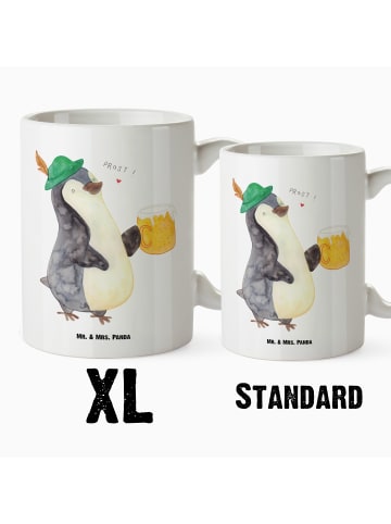 Mr. & Mrs. Panda Weiße Tasse Pinguin Bier ohne Spruch in Weiß