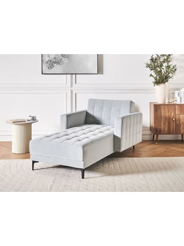 Beliani Chaiselongue ABERDEEN in Grau/Schwarz - (W) 107 x (H) 83 x (L) 189 cm