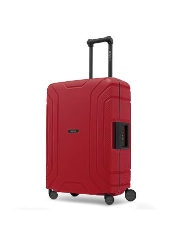 Redolz Essentials 15 4-Rollen Trolley 65 cm mit Dreipunkt-Verschluss classic red