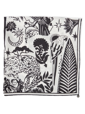 Codello Seidentuch in schwarz weiß - 0001