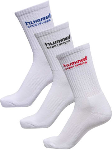 Hummel Hummel Long Socken Hml3-Pack Erwachsene in WHITE/TANGO RED