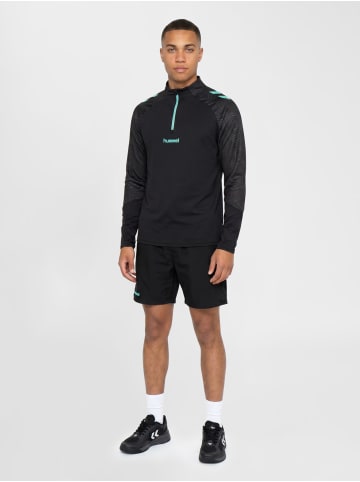 Hummel Halbreißverschluss Jacke Hmlblaze Herren in BLACK/POOL BLUE