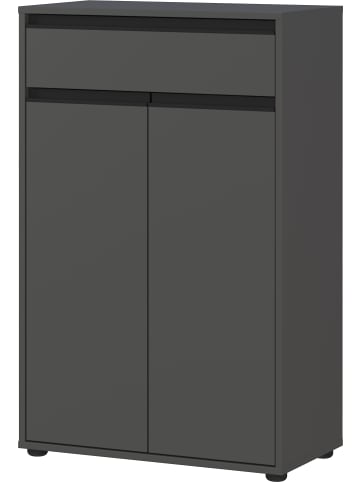 KADIMA DESIGN Badkommode HAMBURG, Soft-Close & Matt-Optik Badschrank in Graphit