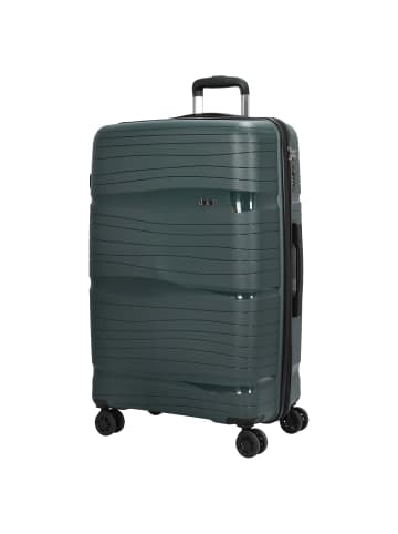 D&N Travel Line 4300 - 4-Rollen-Trolley L 76 cm (black) in dark green