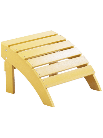 Beliani Fußhocker ADIRONDACK in Gelb - (W) 50 x (H) 34 x (L) 43 cm