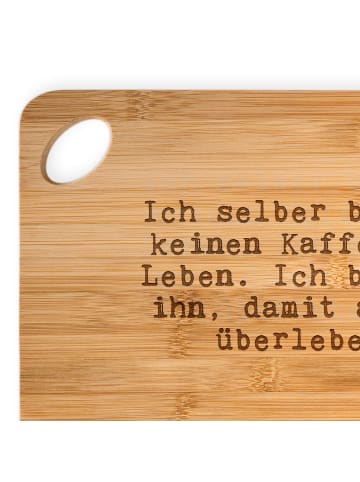 Mr. & Mrs. Panda Holzbrett Ich selber brauche keinen... mit Spruch in Braun