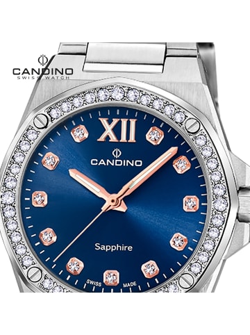 Candino Analog-Armbanduhr Candino Elegance silber mittel (ca. 34mm)