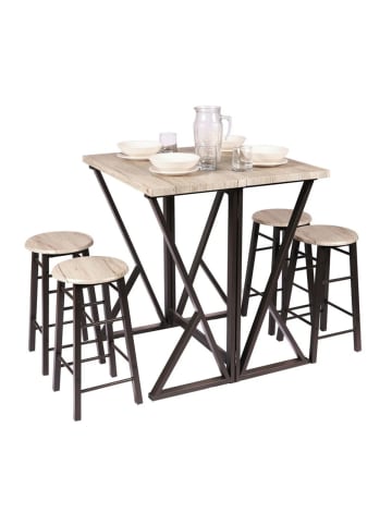 CALICOSY Hochklappbarer Dock in Helles Holz - (W) 80  x (H) 89  x (L) 80  cm