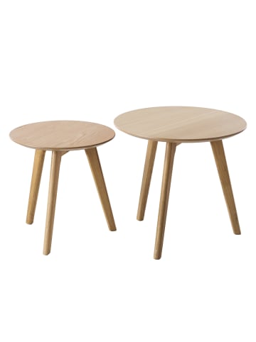 home24 Furniertes Beistelltisch-Set Nilla in Eiche