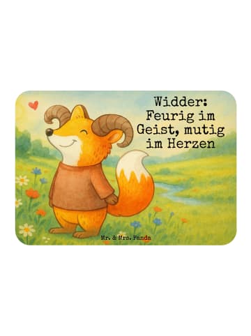 Mr. & Mrs. Panda Magnet Widder Astologie Design mit Spruch in Weiß