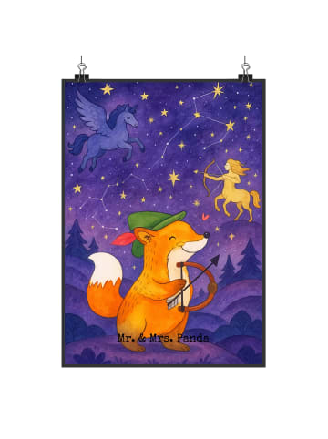 Mr. & Mrs. Panda Print Schütze Astrologie Design ohne Spruch in Weiß