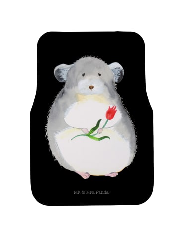 Mr. & Mrs. Panda Fußmatte Auto Chinchilla Blume ohne Spruch in Schwarz