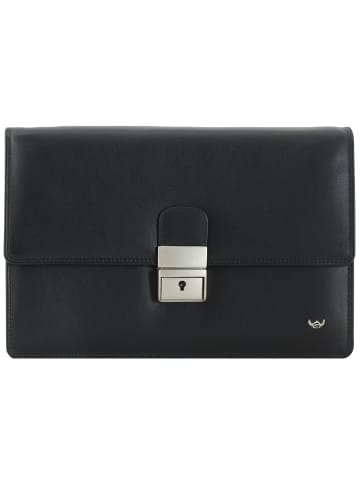 Golden Head Polo Herrentasche Handgelenktasche Leder 23 cm in schwarz