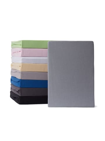 Lumaland Spannbettlaken 180x200cm grau 100% Baumwolle grau