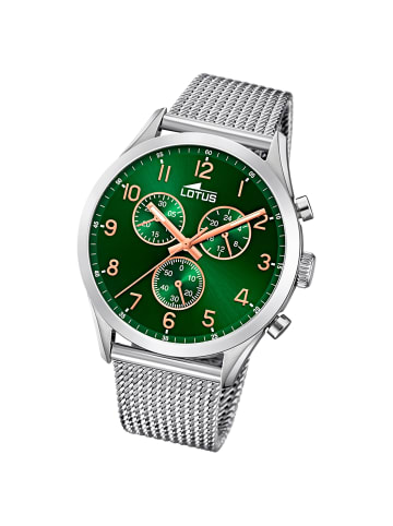 Lotus Analog-Armbanduhr Lotus Minimalist silber groß (ca. 43mm)