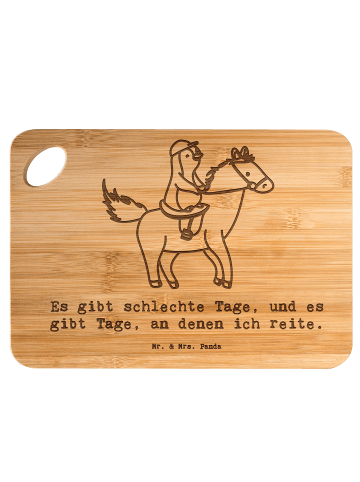 Mr. & Mrs. Panda Servierplatte Pferd Reiten mit Spruch in Braun