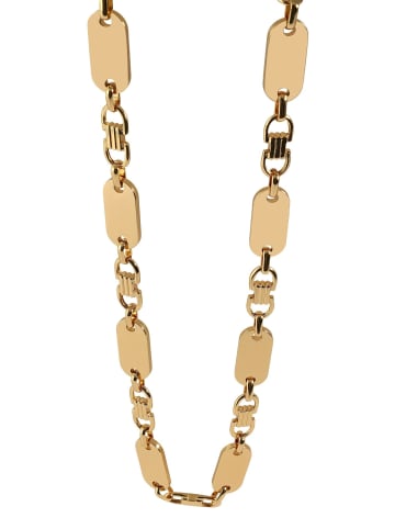 Adeliás Unisex Halskette – Plattenkette aus Edelstahl 55 cm in gold