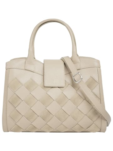 Samantha Look Handtasche echt Leder in beige
