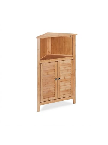 relaxdays Eckschrank in Natur - (B)58 x (H)92 x (T)30 cm