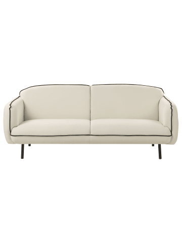 Beliani 3-Sitzer Sofa TONSBERG in Beige/Schwarz - (W) 198 x (H) 78 x (L) 85 cm