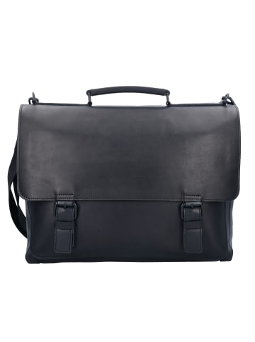 Jost Futura Aktentasche Leder 38 cm Laptopfach in black