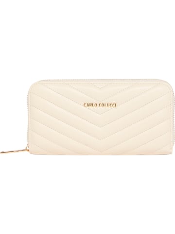 Carlo Colucci Geldbörse Eliseo in Creme