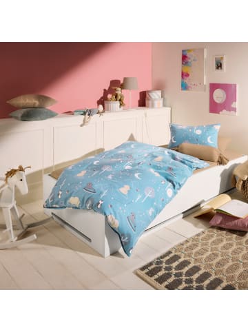 Erwin Müller Fein Biber Kinder-Bettwäsche in blau