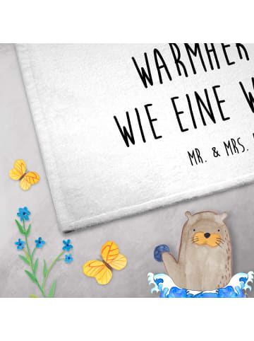 Mr. & Mrs. Panda Handtuch Sternzeichen Waage mit Spruch in Weiß
