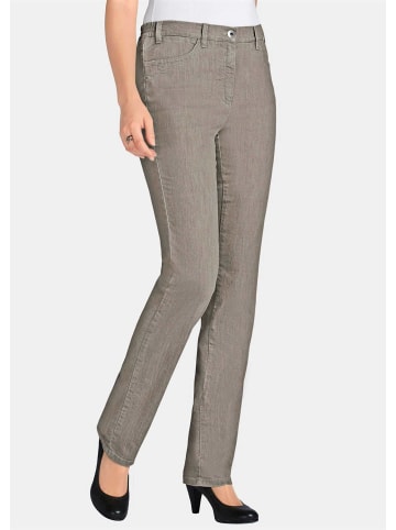 GOLDNER Denimhose mit Stretchkomfort in helltaupe