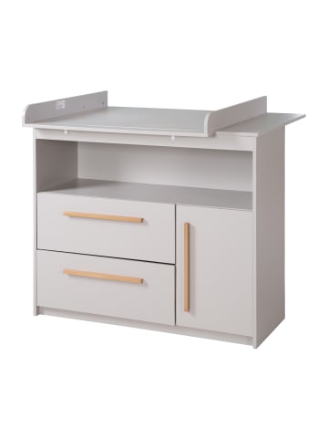 roba Babyzimmer Set Lea 2-tlg. Holz Beige/Grau mit Bett & Kommode