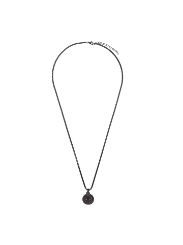 Steel_Art Halskette mit Kompass Raoul schwarz farben in schwarz