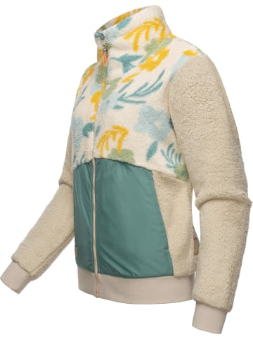 ragwear Fleecejacke Madaras Flower in Beige