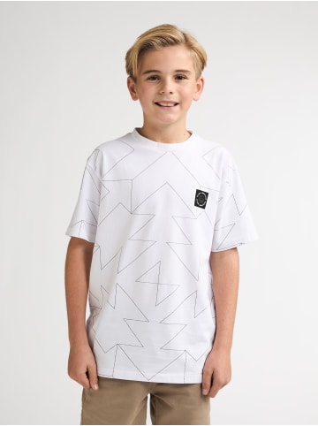 Petrol Industries Allover-Print T-Shirt Luchador in Weiß