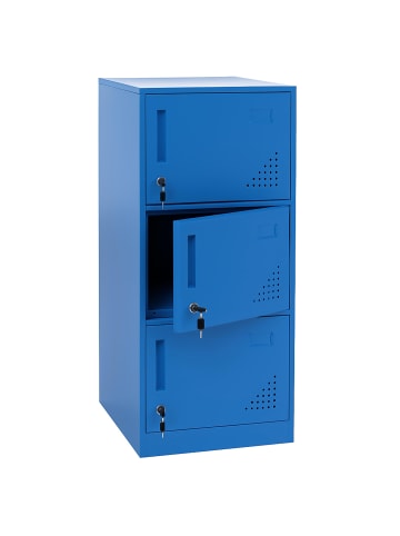 MCW Spind P63 3 Türen, Blau