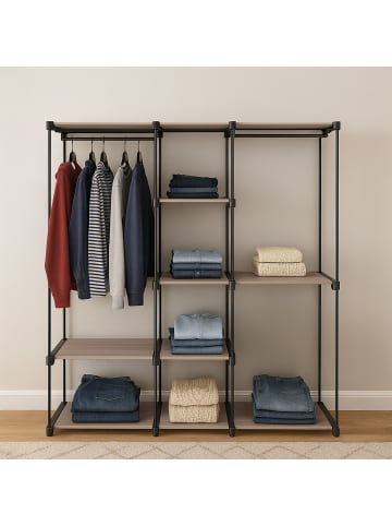 relaxdays Garderobe in Weiß -(B)182 x (H)182 x (T)43 cm