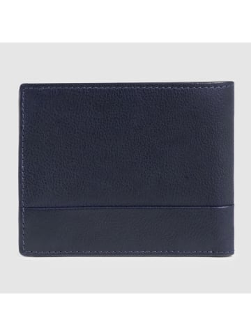 Piquadro Carl Geldbörse RFID Schutz Leder 11 cm in blue