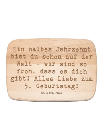Mr. & Mrs. Panda Schneidebrett Spruch 5. Geburtstag Freude mit S... in Transparent