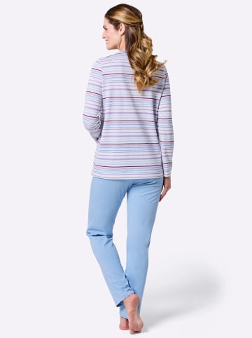 WITT WEIDEN Schlafanzug in himmelblau-weiß-gestreift