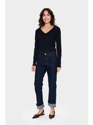 SAINT TROPEZ Strickpullover MilaSZ Gerade Passform in Night Sky