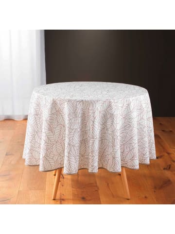 Douceur d’Intérieur Tischdecke mit Muster SOLEA in Weiß, Ø 180 cm