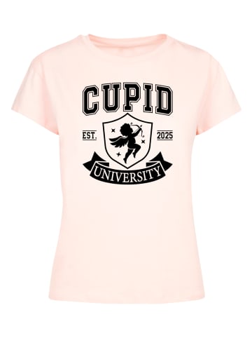 F4NT4STIC Ladies Box Tee Cupid University Valentinstag in pink