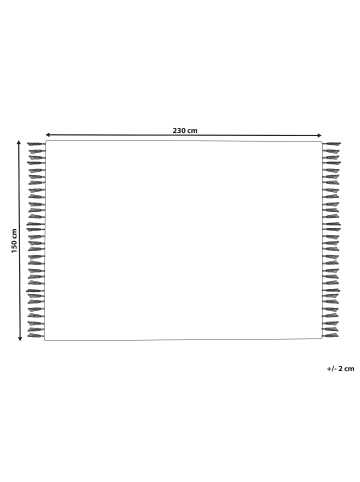 Beliani Kurzflor KONAKLI in Bunt/Weiß/Schwarz - (W) 150 x (H) 1 x (L) 230 cm