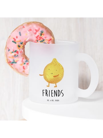 Mr. & Mrs. Panda Teetasse Beste Freunde Zitrone mit Spruch in Transparent