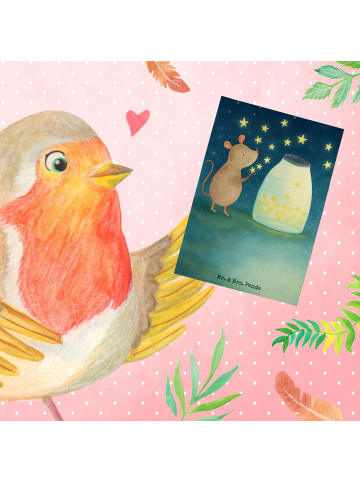 Mr. & Mrs. Panda Beileidskarte Maus Sterne Design ohne Spruch in Weiß